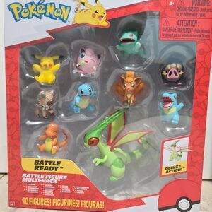 Pokemon Battle Ready Figure Set - Red, Green, Blue